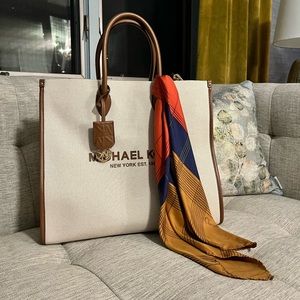 Michael Kors Label Tote with Scarf